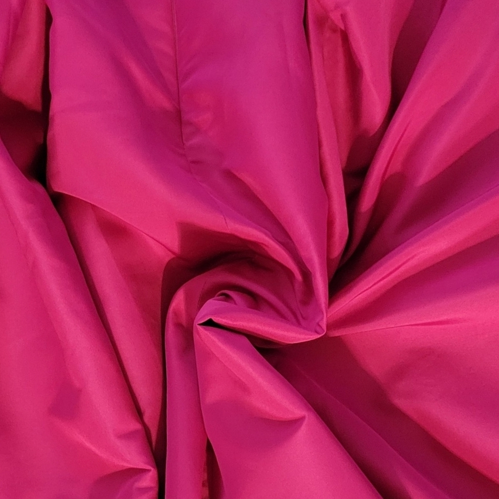 Magenta A-Line Satin Evening Gown with Spaghetti Straps - Picture 5 of 8